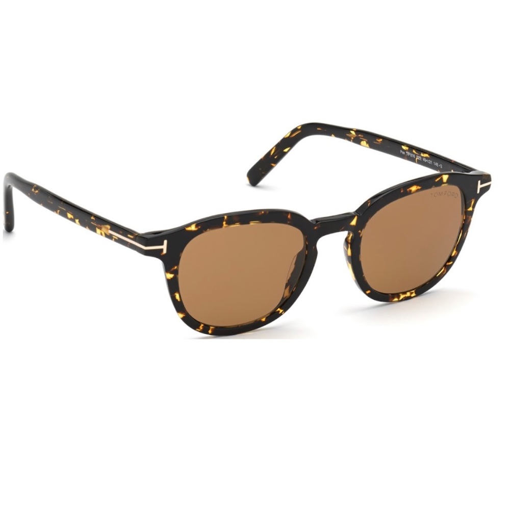 Men Sunglasses Tom Ford FT 0816 Pax 52E Shiny Dark Havana Brown Lenses AUTHENTIC - Picture 10 of 16